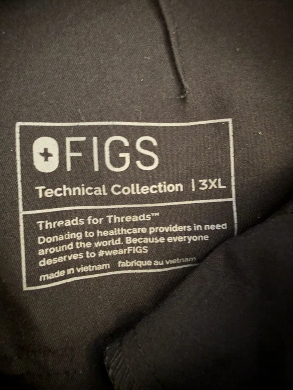 FIGS Technical Collection Black Scrub Pants Women 3XL Cargo Drawstring Straight